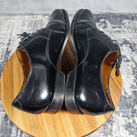 Cole Haan Mens Caldwell Oxford Size 10 D Black Leather Cap Toe Derby Dress Shoes main image 12